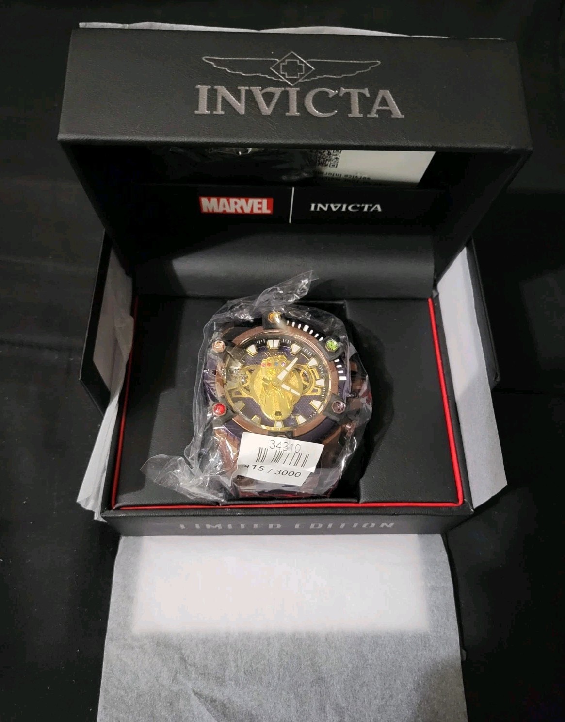 Invicta Thanos Marvel 56 mm *LIMITED EDITION* Swiss Z60 Quarts Watch 34310