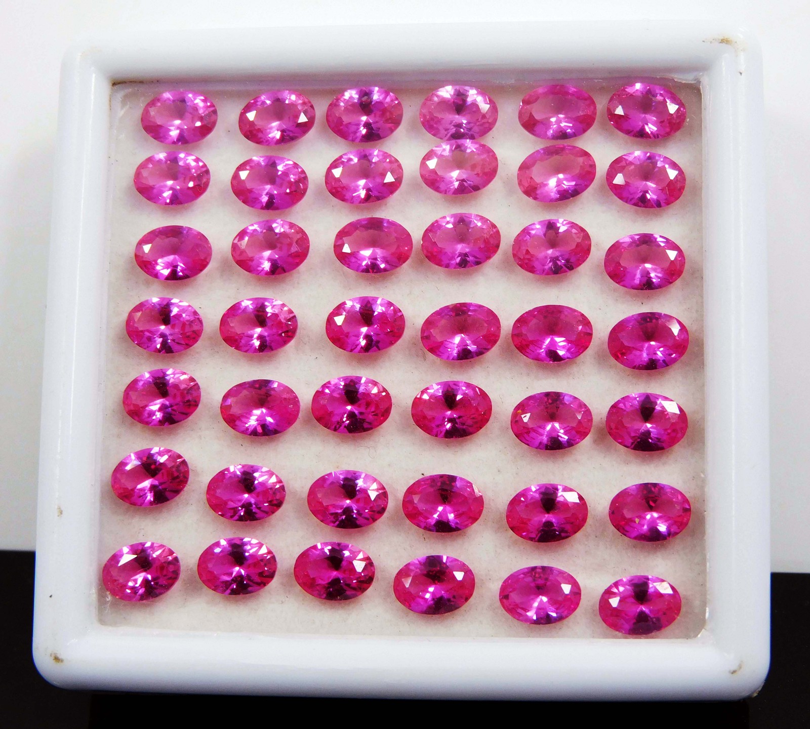 AAA 7×5 MM Natural Ceylon Pink Sapphire Loose Oval Gemstone Cut Lot 20 Pcs