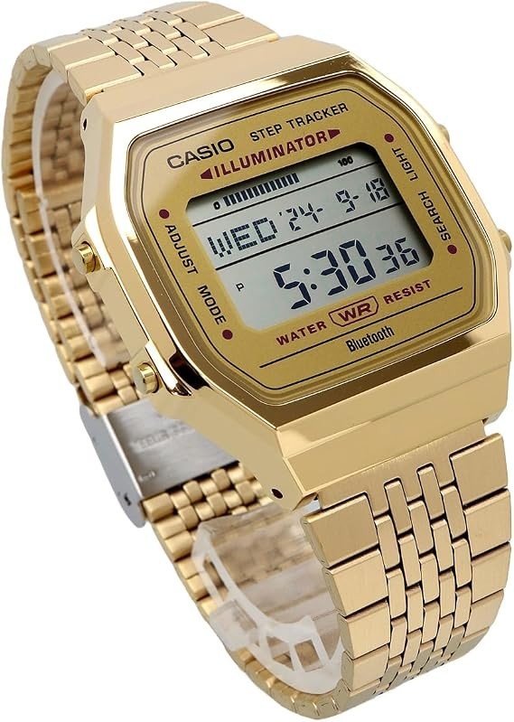 Casio ABL-100WEG-9A Bluetooth Digital Watch Gold Step Tracker Vintage Style