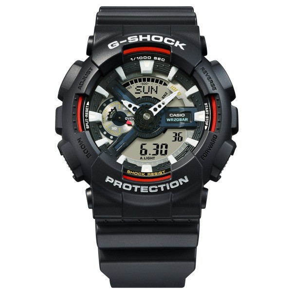 CASIO G Shock ANALOG DIGITAL 110 SERIES GA 110RL 1AJF Black Dial New Men’s Watch