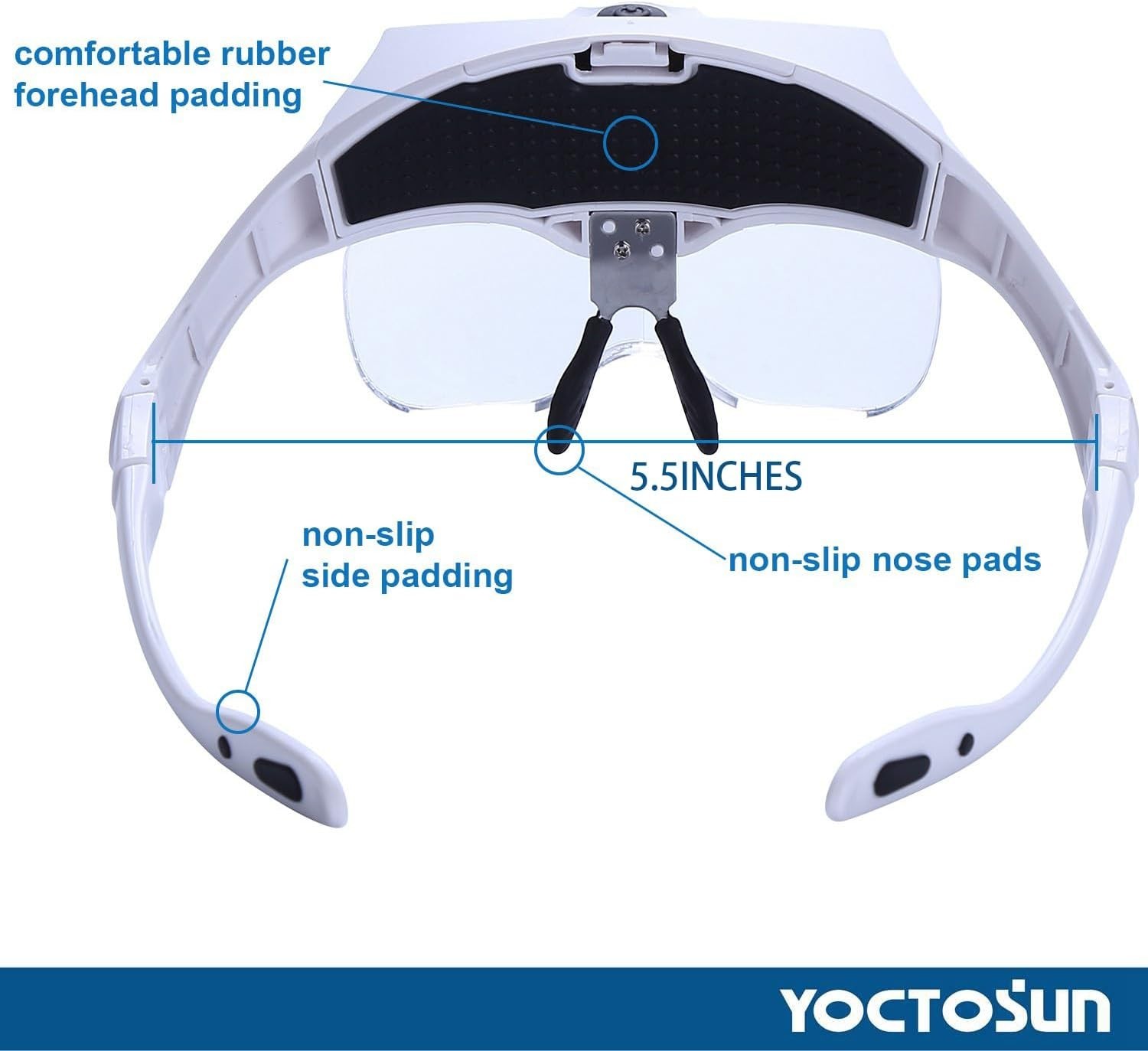 Versatile LED Head Magnifier with 2 Adjustable Leds & Ergonomic Headband Design