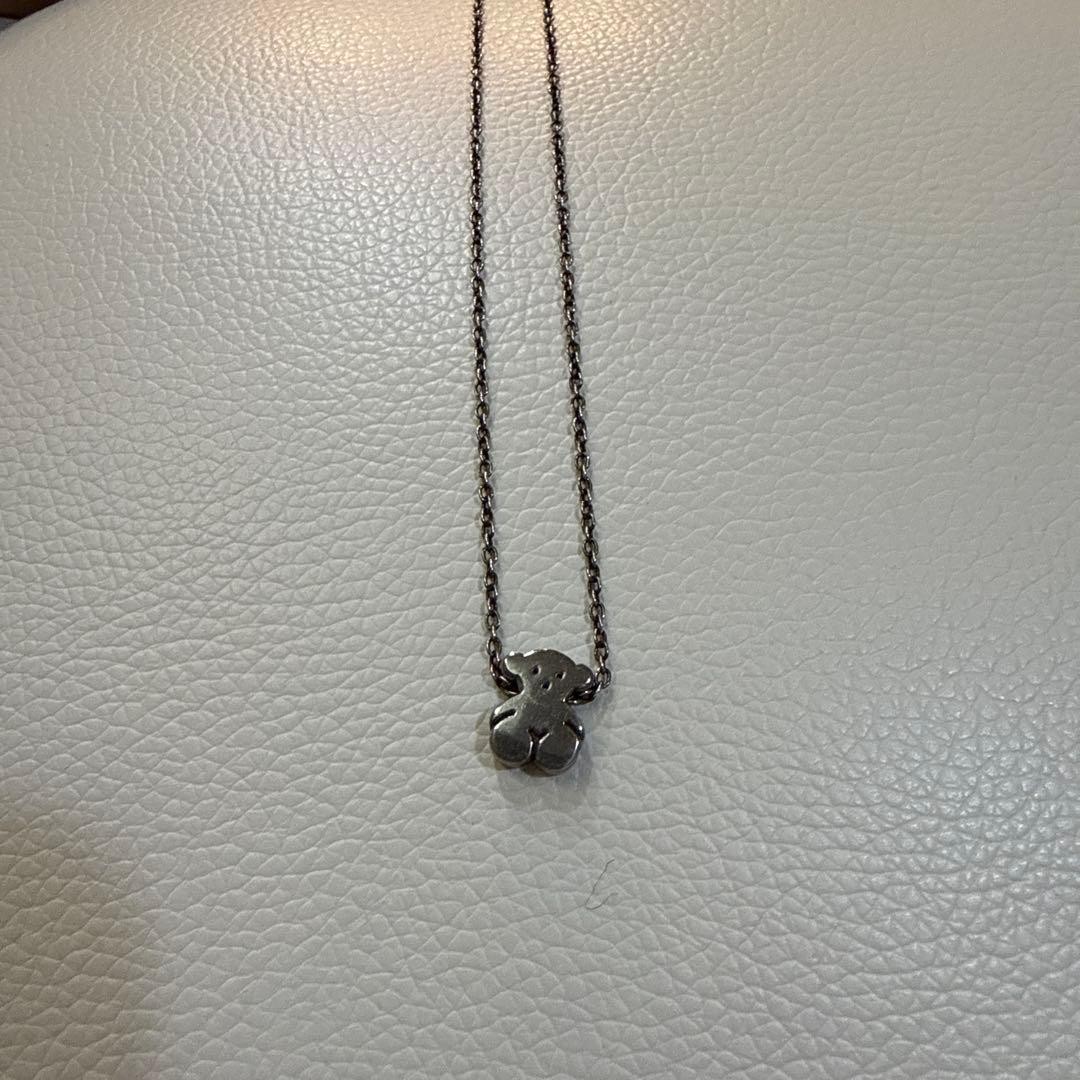TOUS Teddy Bear Necklace Silver 925 Pendant Charm Fashion Accessories G173