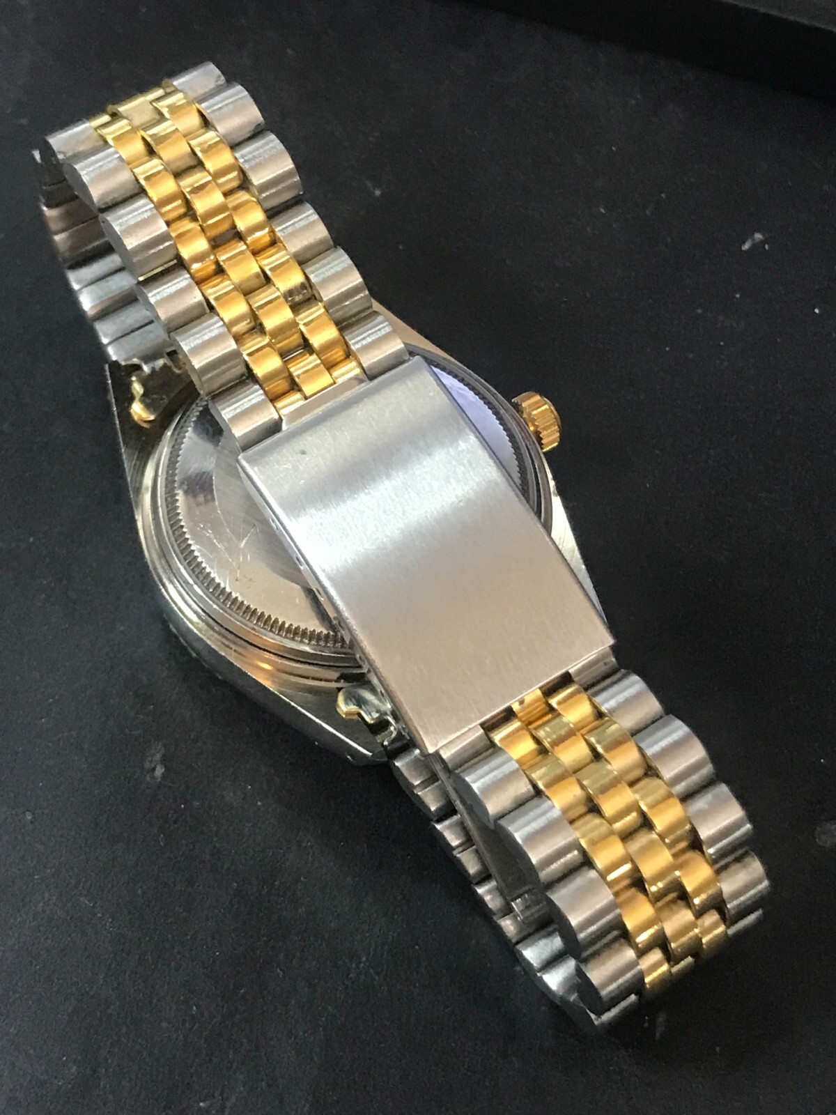 Ambassador 35mm 2 Tone Gold Dial President Date Quartz Men Watch, Run (Lot2342)