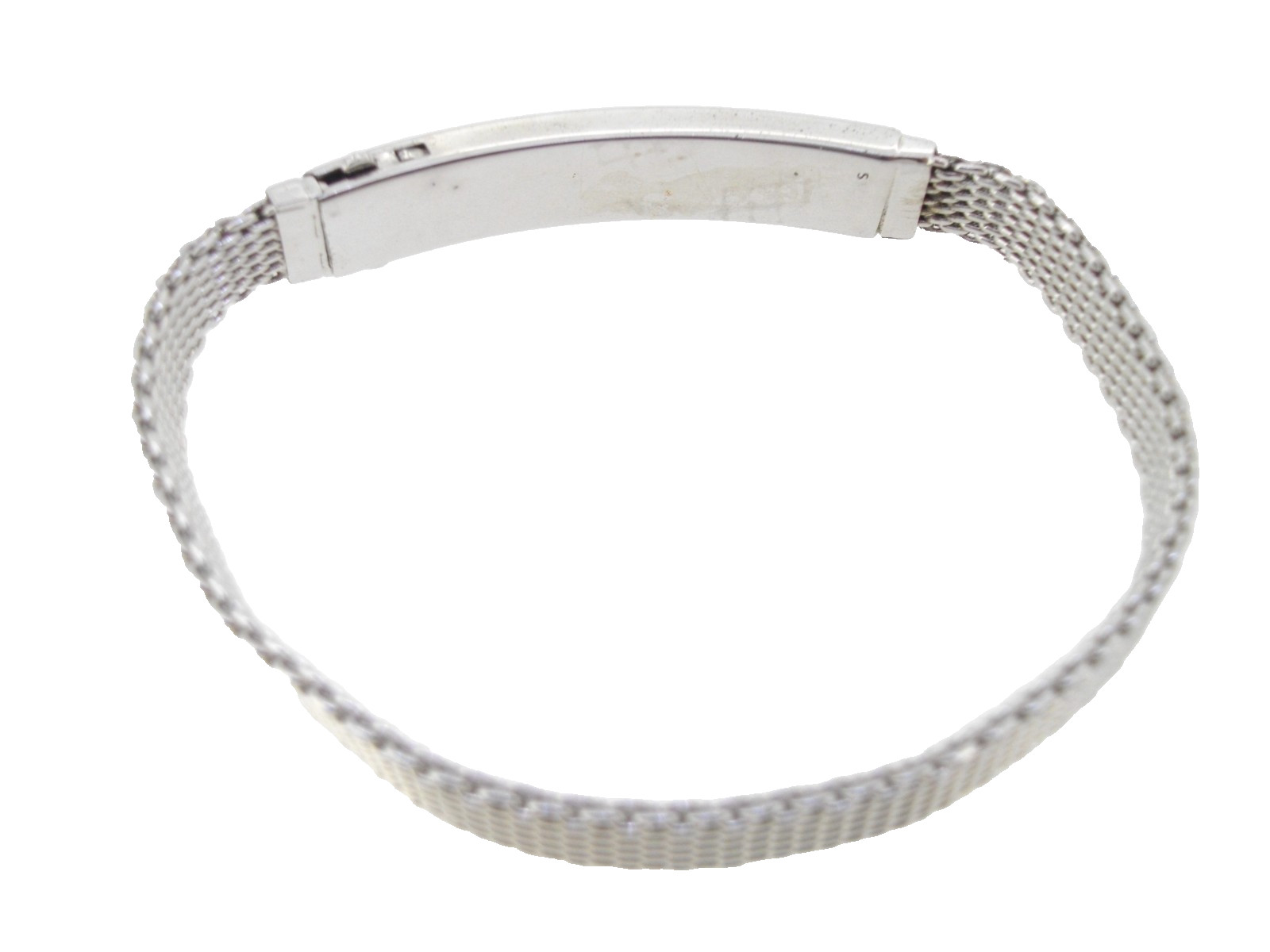 Bracelet Anson ID Identification Sterling Silver Mesh Links 7.25 in Twin-Lock