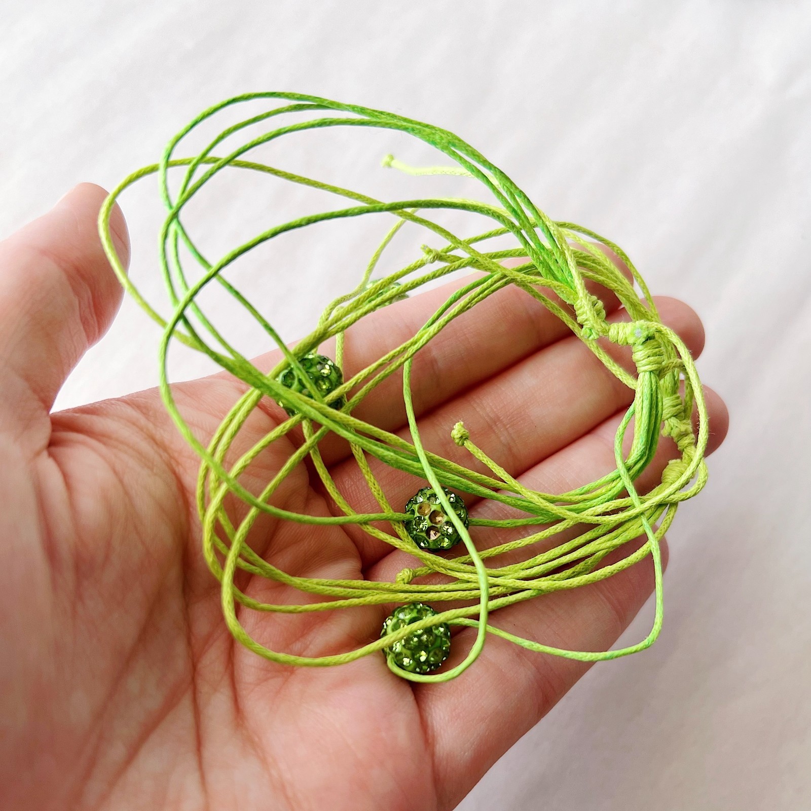 String Bracelets – YOU PICK: Red, Pink, Orange, Black, White, Green, Blue