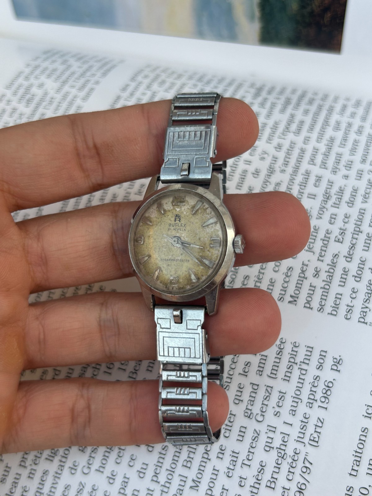 Ruflex Vintage Watche Mechanic Handwind 21 Jewles 50’s Rare Wristwatch