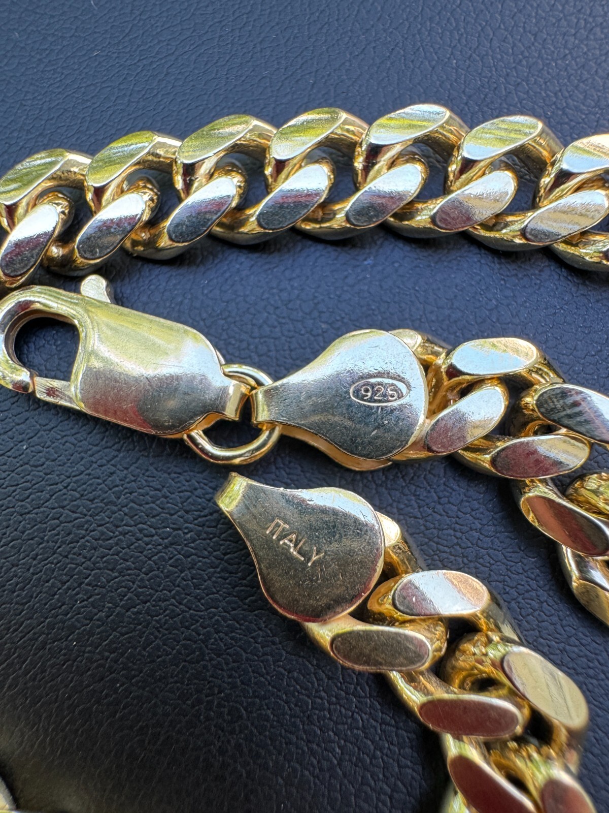Mens Real Solid 14k Gold Vermeil 925 Silver Miami Cuban Bracelet 4-10mm 6.5-9″