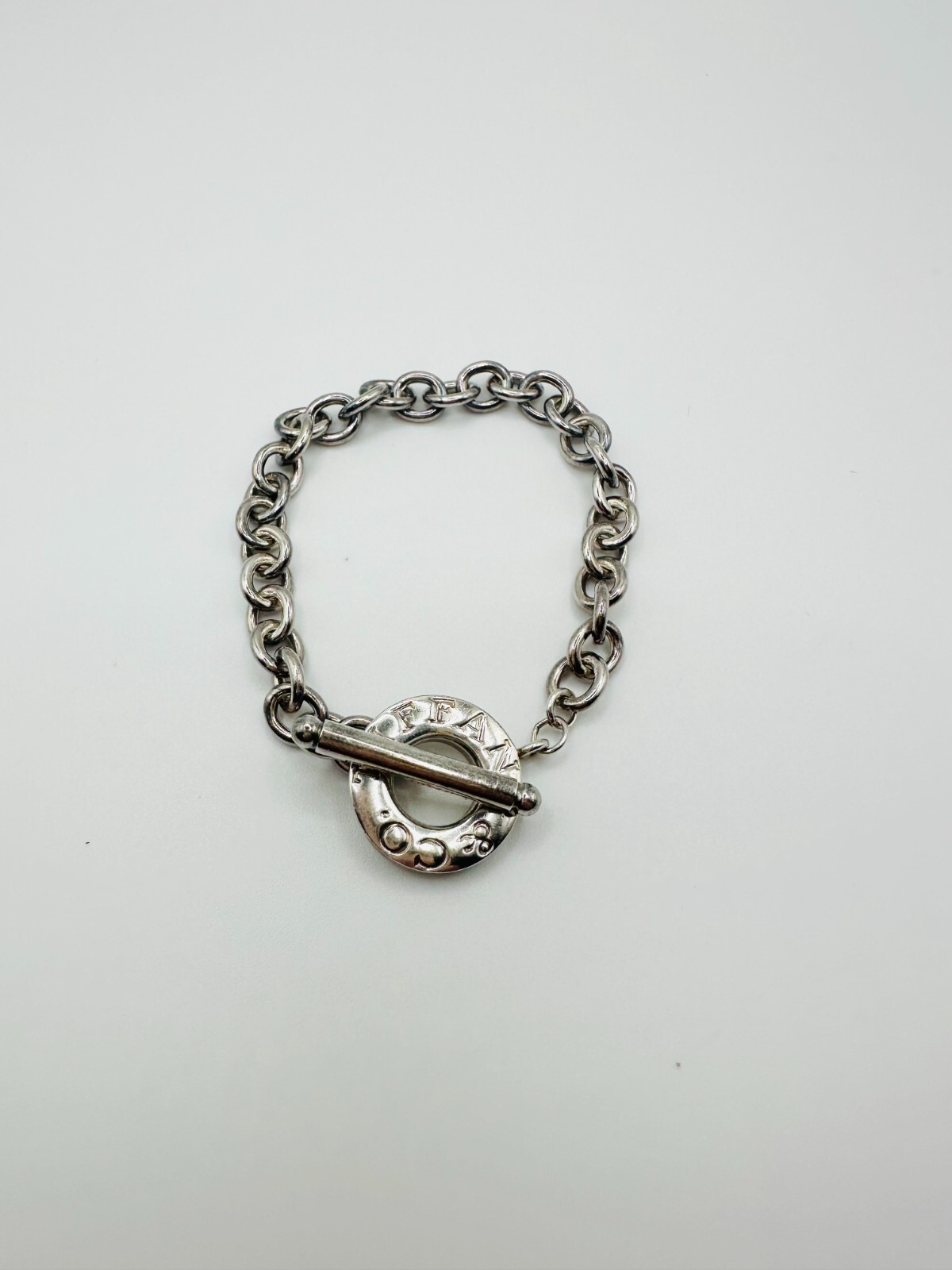 Tiffany & Co. Hearts 7 in Toggle Chain Bracelet 925 Sterling Silver J9