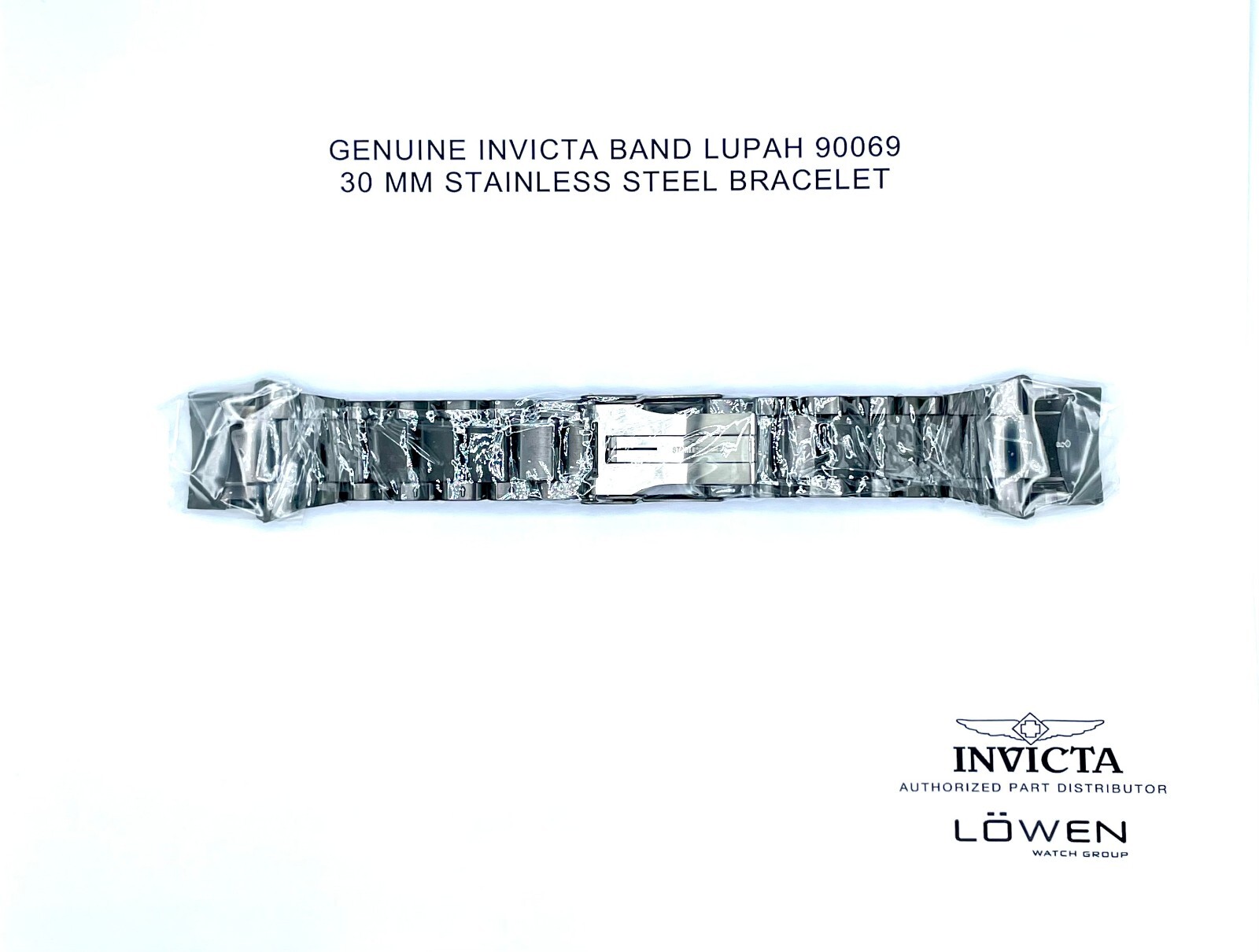 Authentic Invicta Lupah 90069 Black Ion-Plated Steel Bracelet / 30mm Watch Band