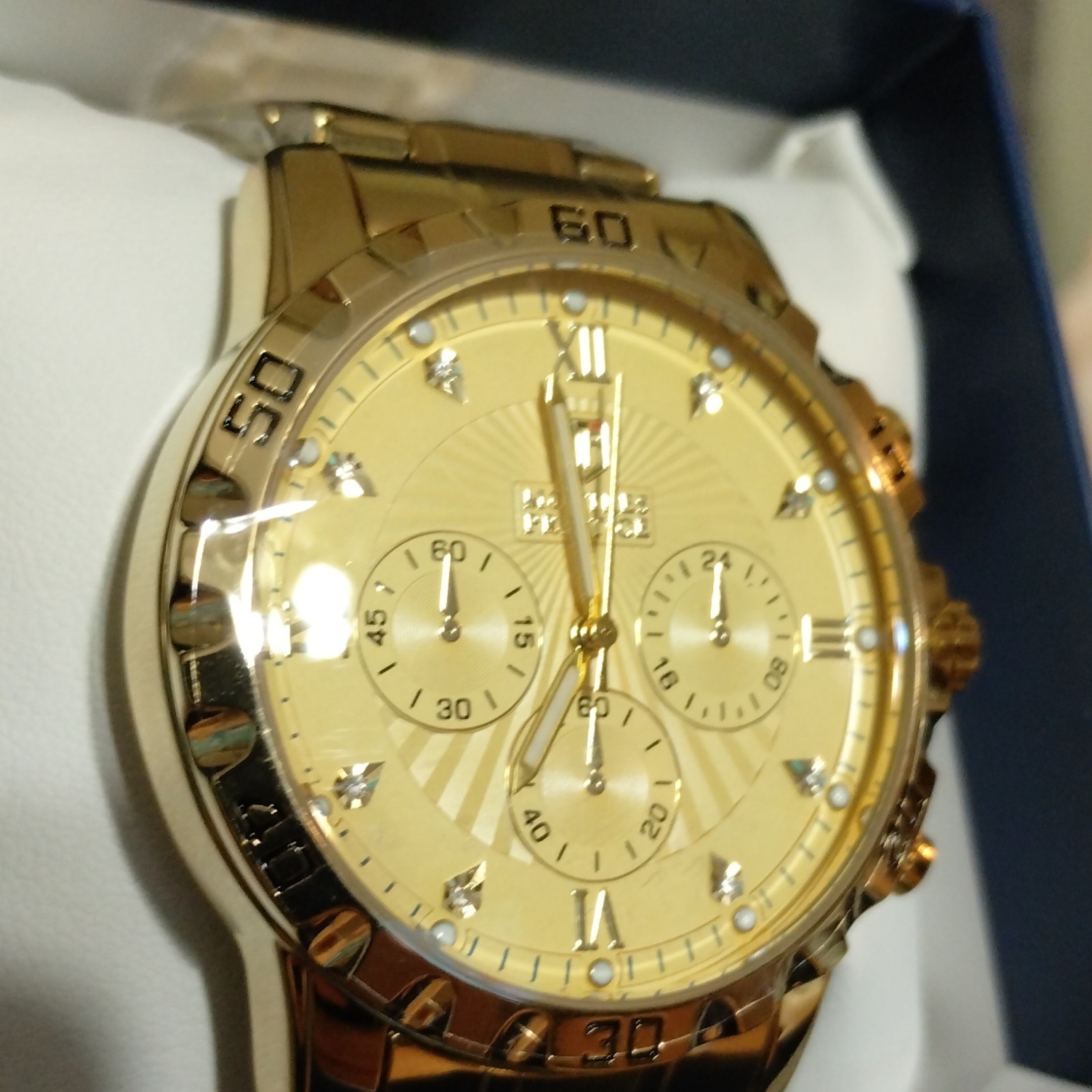 Montres Prestige X Invicta Men’s Gold Tone Quartz Watch 100m 44mm w/ Box