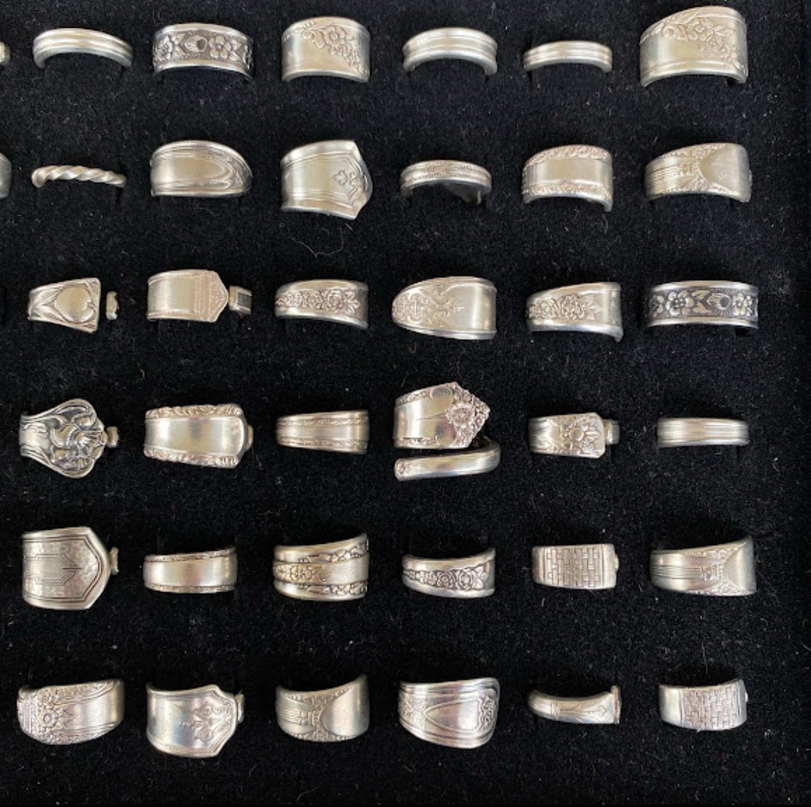 Bulk Wholesale Silverplate Spoon Ring Lot | 50 Rings