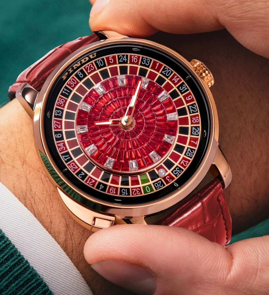 2025 PINDU Men’s automatic mechanical watches roulette button business luxury