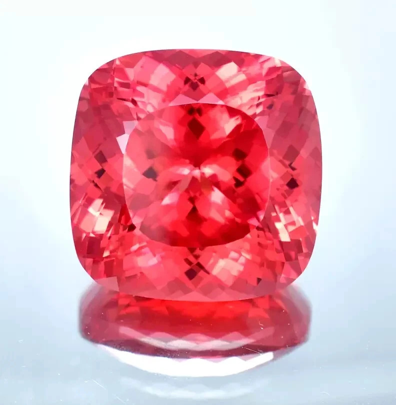 Natural 60 Ct Ceylon Padparadscha Sapphire Cushion Cut Loose Certified Gemstone