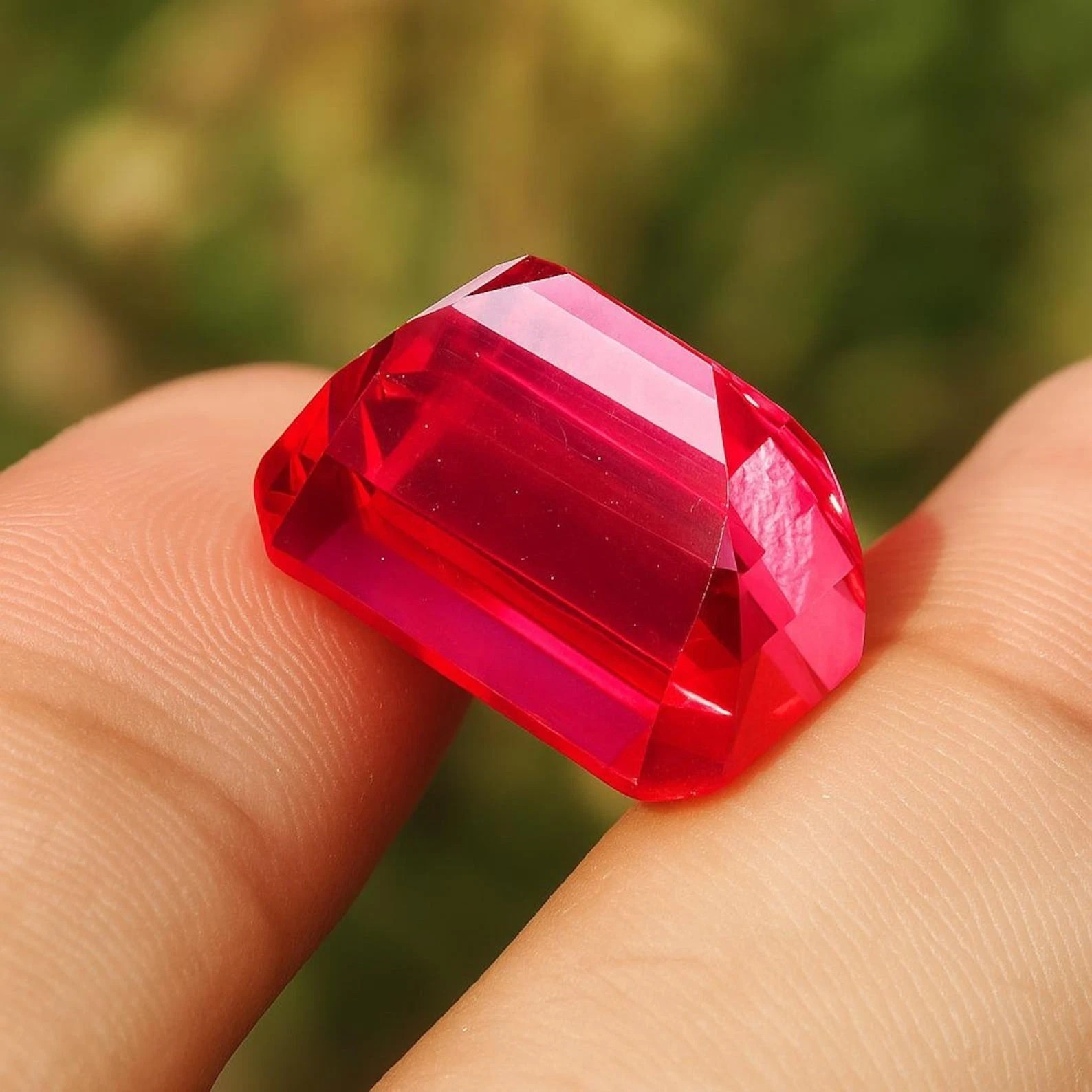 Natural Certified Burmese Red Ruby Emerald Cut 10.25 Ct Loose Certified Gemstone