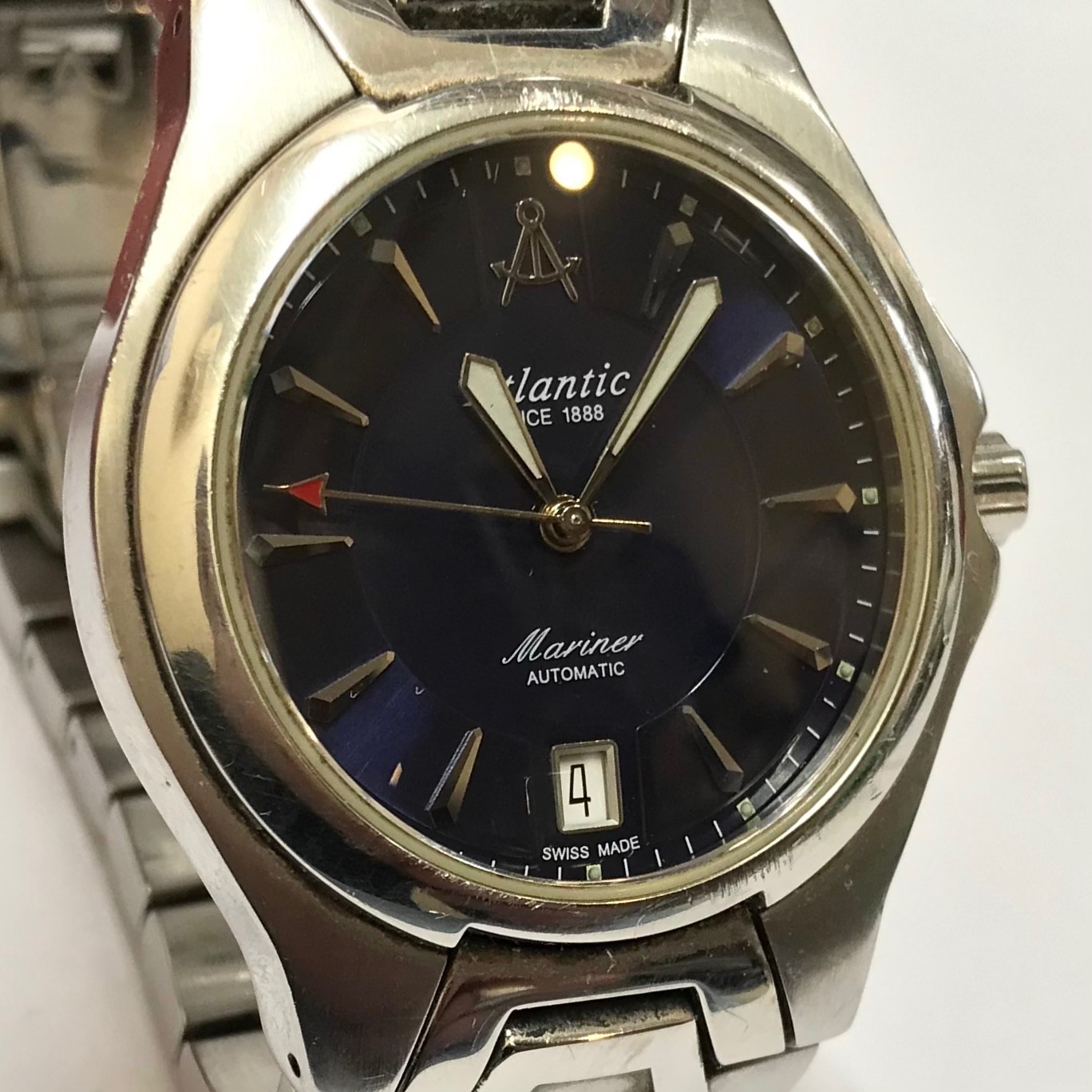 ATLANTIC 8075 Mariner Automatic Mens Watch 37mm AUTOMATIC Bracelet