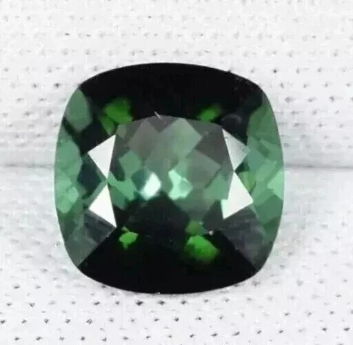 AAA 8.50 Ct Natural Vibrant Deep Green Sapphire Lankan Loose Cushion Gemstone