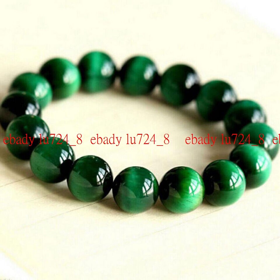 6/8/10/12/14mm Multicolor Tigers Eye Gemstone Round Beads Elastic Bracelet 7.5″