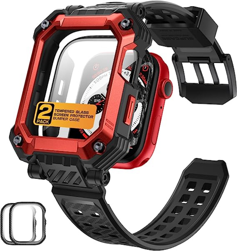 SUPCASE Screen Case Wristwatch Bands For Apple Watch 8/7/6/5/4/SE [45/44mm]