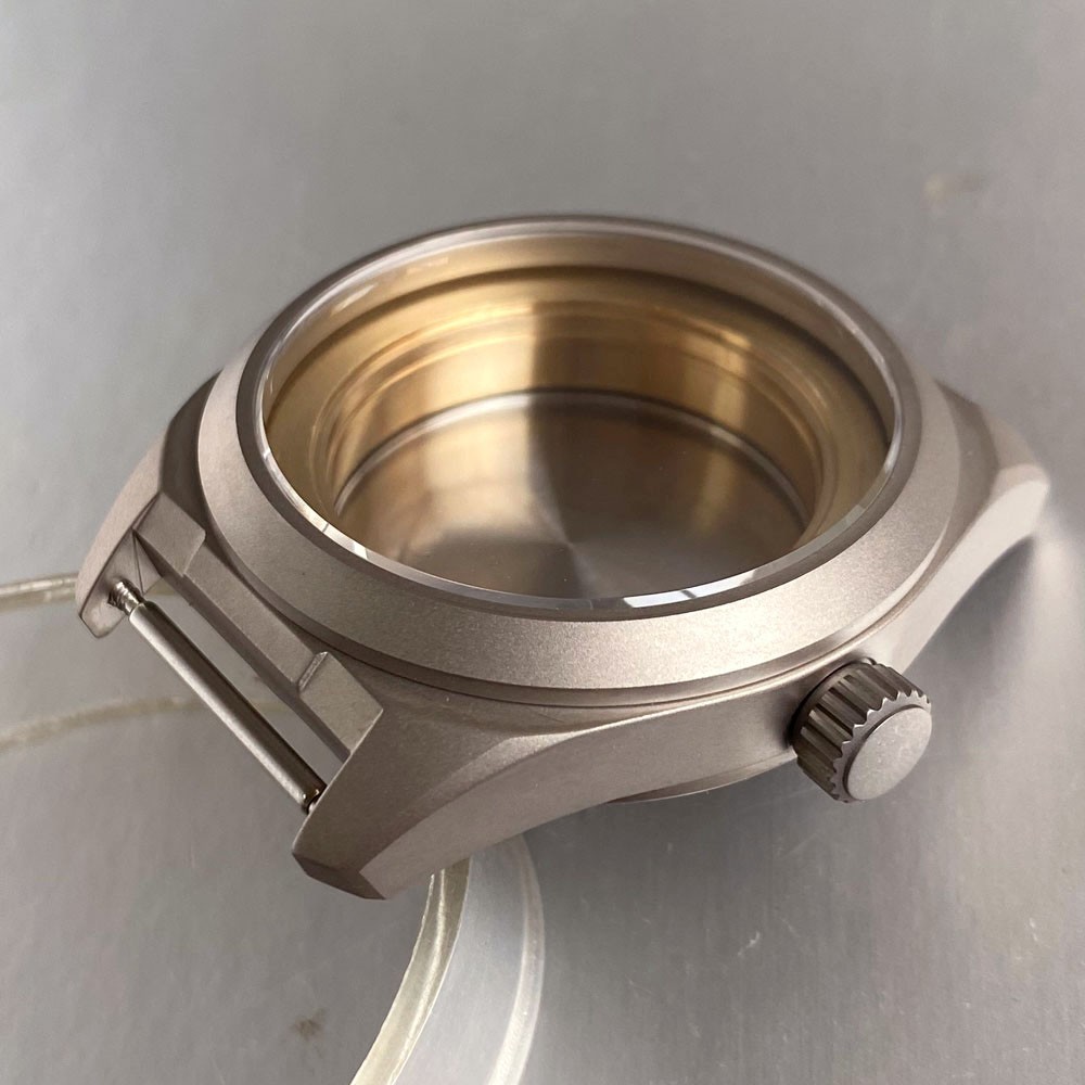 20ATM Retro 40mm Titanium Watch Case Sapphire Glass Fit NH35 ETA2824 Miyota 8215