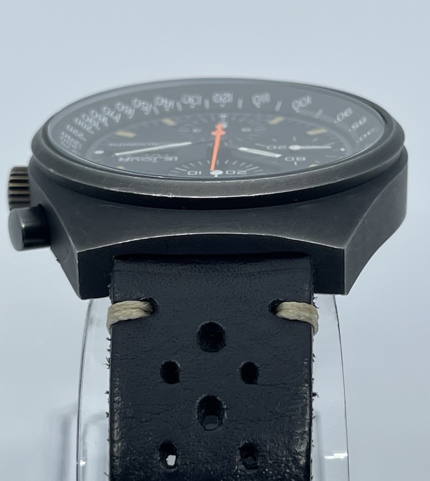 LeJour 7000 Chronograph Valjoux 7750 Black PVD, Serviced, Top Gun Era – 41mm