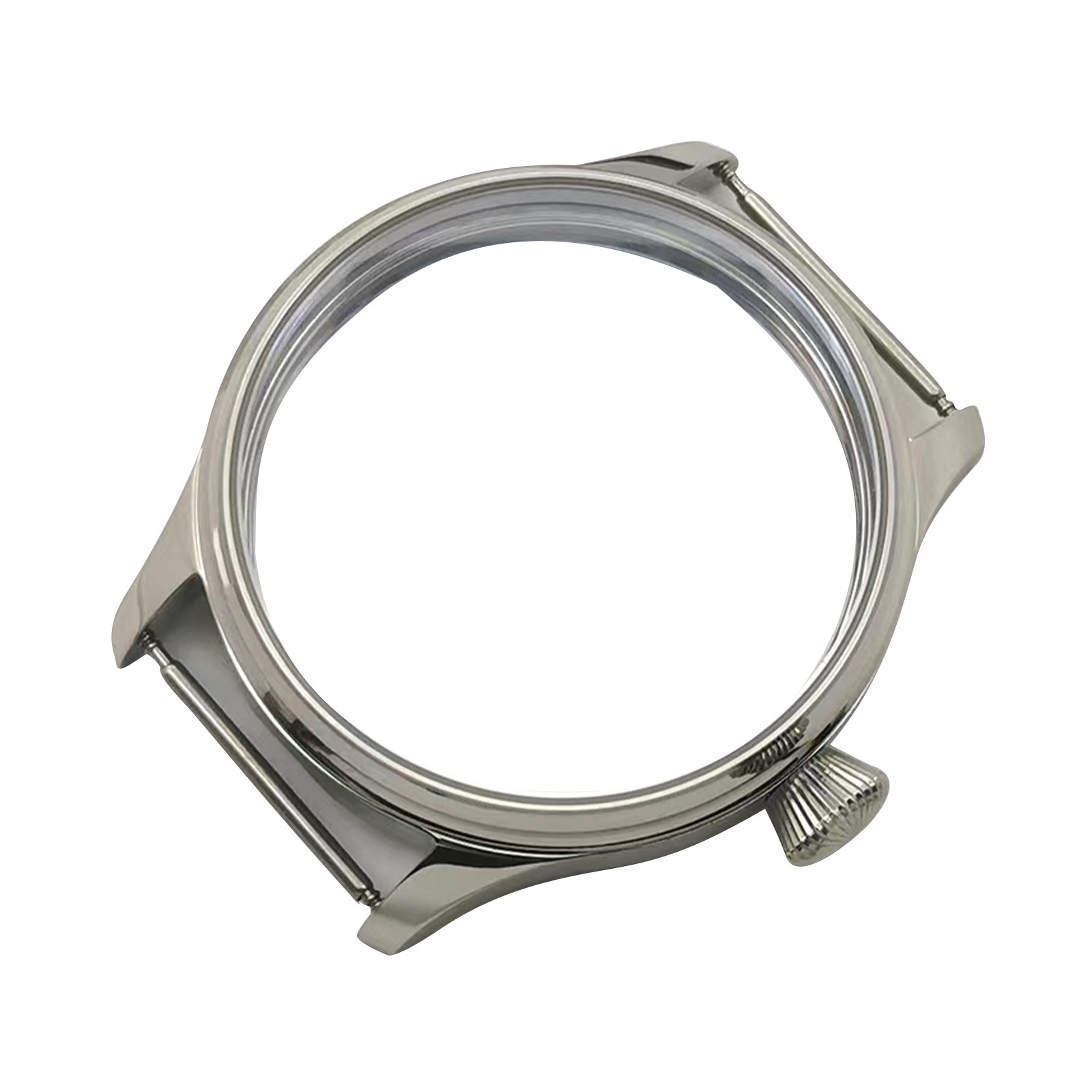 42mm 3ATM Steel Mineral Glass Watch Case For ETA 6497 6498 ST3600 3620 Movement