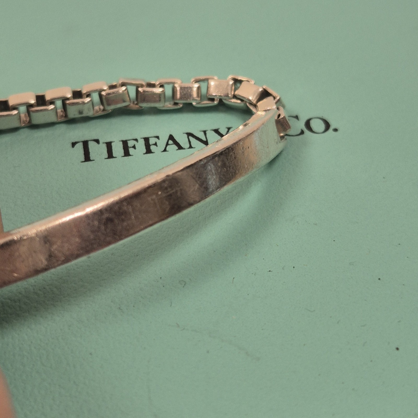 Tiffany & Co. Identity ID Venetian Link Sterling Silver Bracelet Size 8″