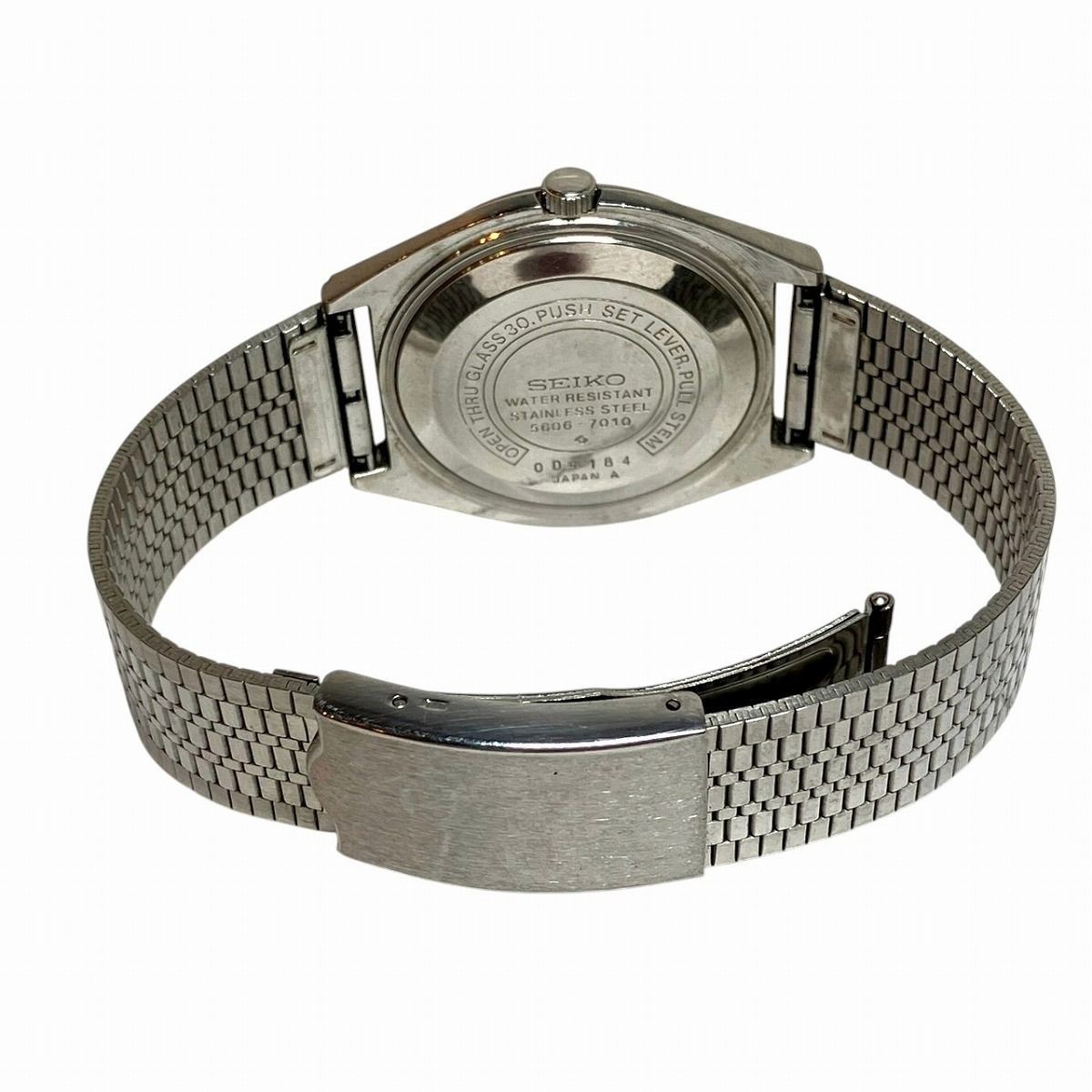 Seiko Roadmatic SS Automatic Watch Silver 66.4g Vintage Used Scratch from Japan
