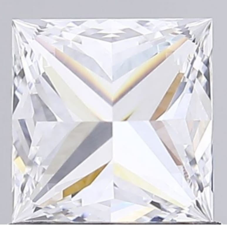 2.56 Ct Princess Cut IGI Certified Lab Grown CVD Diamond F Color VS1 Clarity