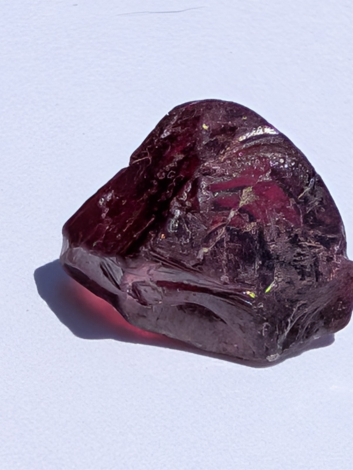 USA seller 9.05 ct IF Raspberry Tanzanian garnet facet rough gemstone