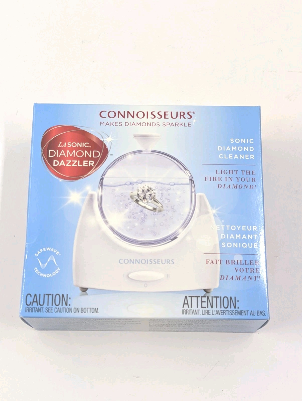 CONNOISSEURS Sonic Diamond Cleaner Makes Diamonds Sparkle Safewave Technology