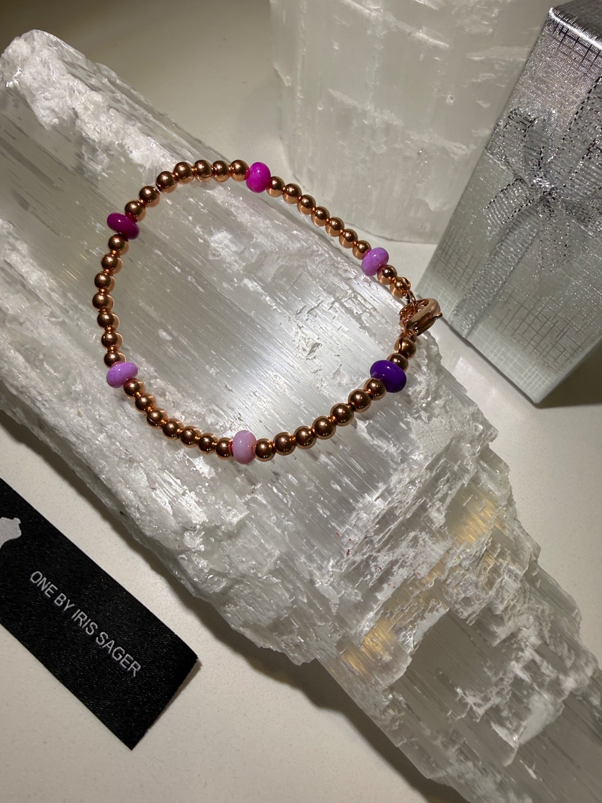 Pure Copper 4-6 mm Bead opal Bracelet Energy Healing Grounding Stone Jewelry