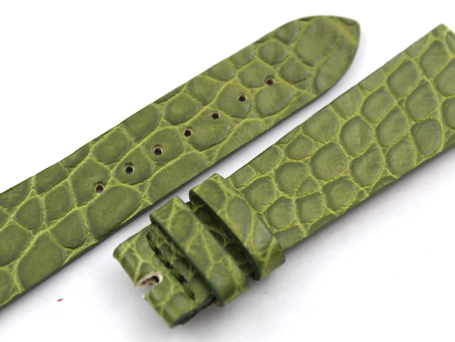 Craft Genuine Leather Crocodile Print Pistachio Green Strap Accessories