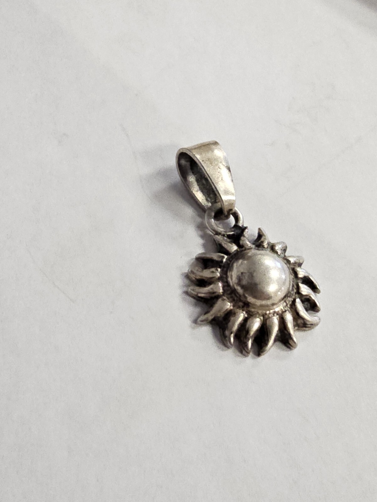 925 Sterling Silver Retro Charm Pendant Southwest Tribal Native 1″ Long 7.7 Gram