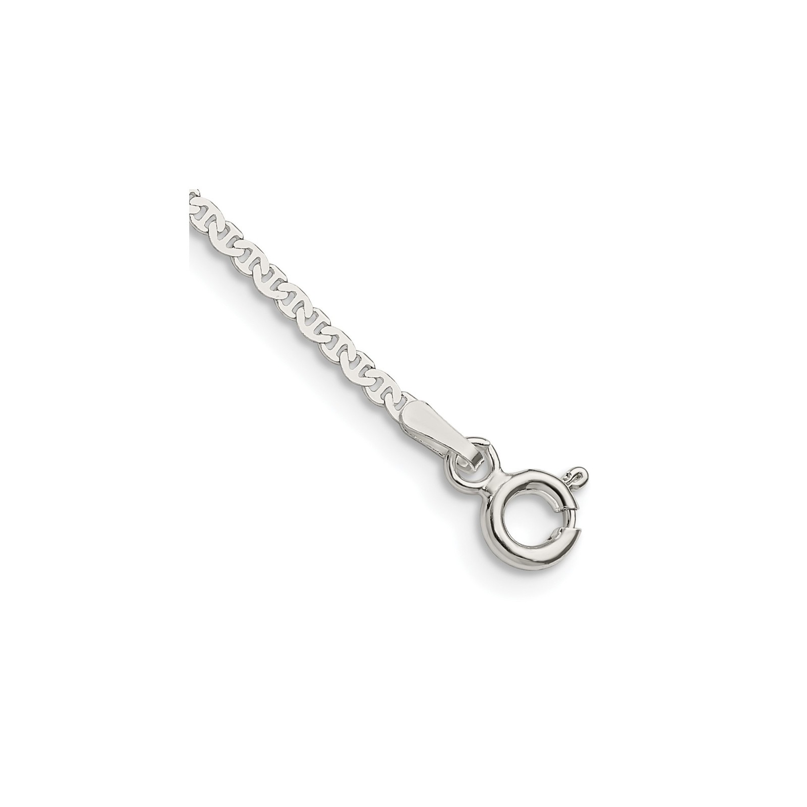 925 Sterling Silver 1.85-12.3mm Anchor Chain Necklace 7-30 Inch Mens Womens
