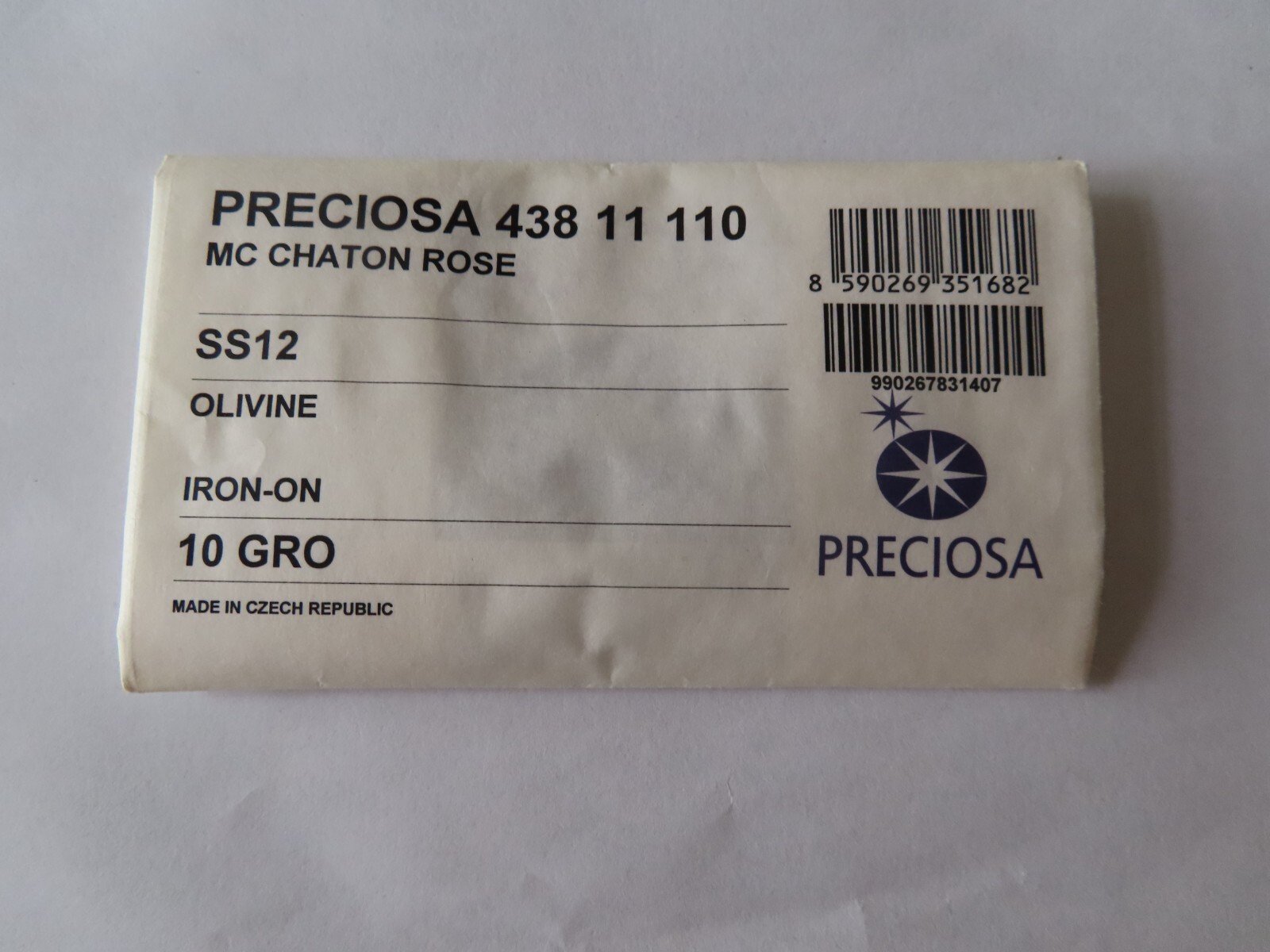 Full pack 1440 Preciosa Hot fix Flatbacks 12ss Olivine