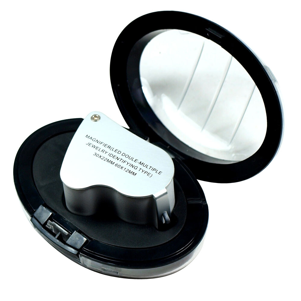 Illuminated 30X – 60X Jewelers Loupe Lighted Magnifier US Free Shipping