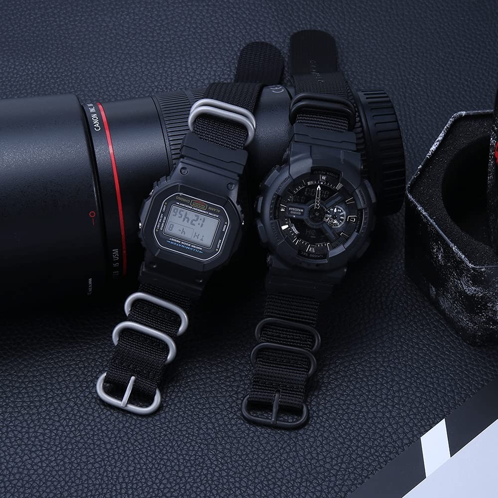 16mm Nylon Watch Strap with Adapters – Replacement Band for Casio Series Watches