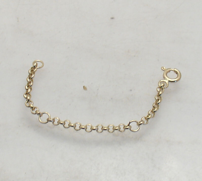 1 Inch Interval Rolo Cable Extender for Chain Necklace REAL 14K Yellow Gold