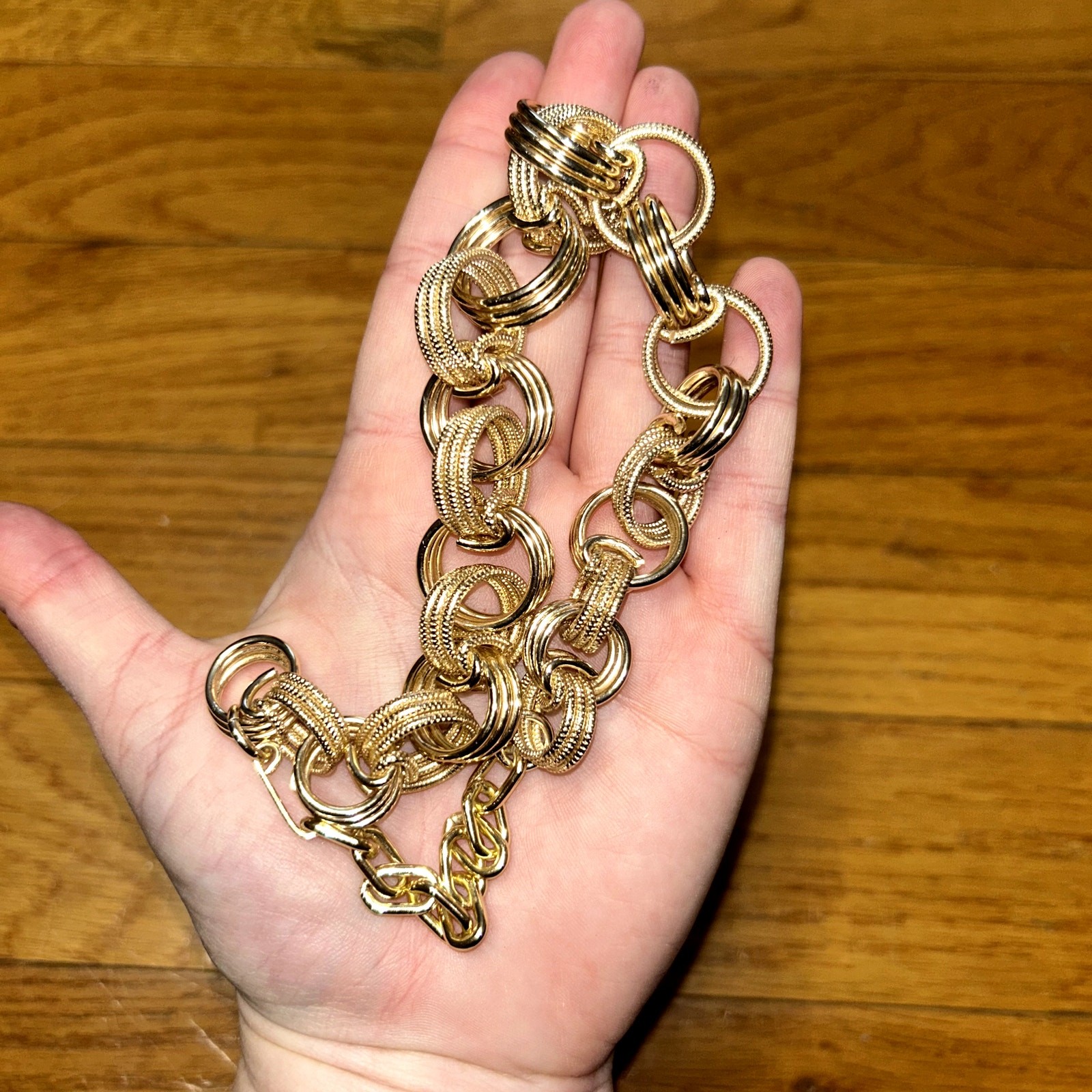 American Vintage Gold Tone Link Chain Choker 16″