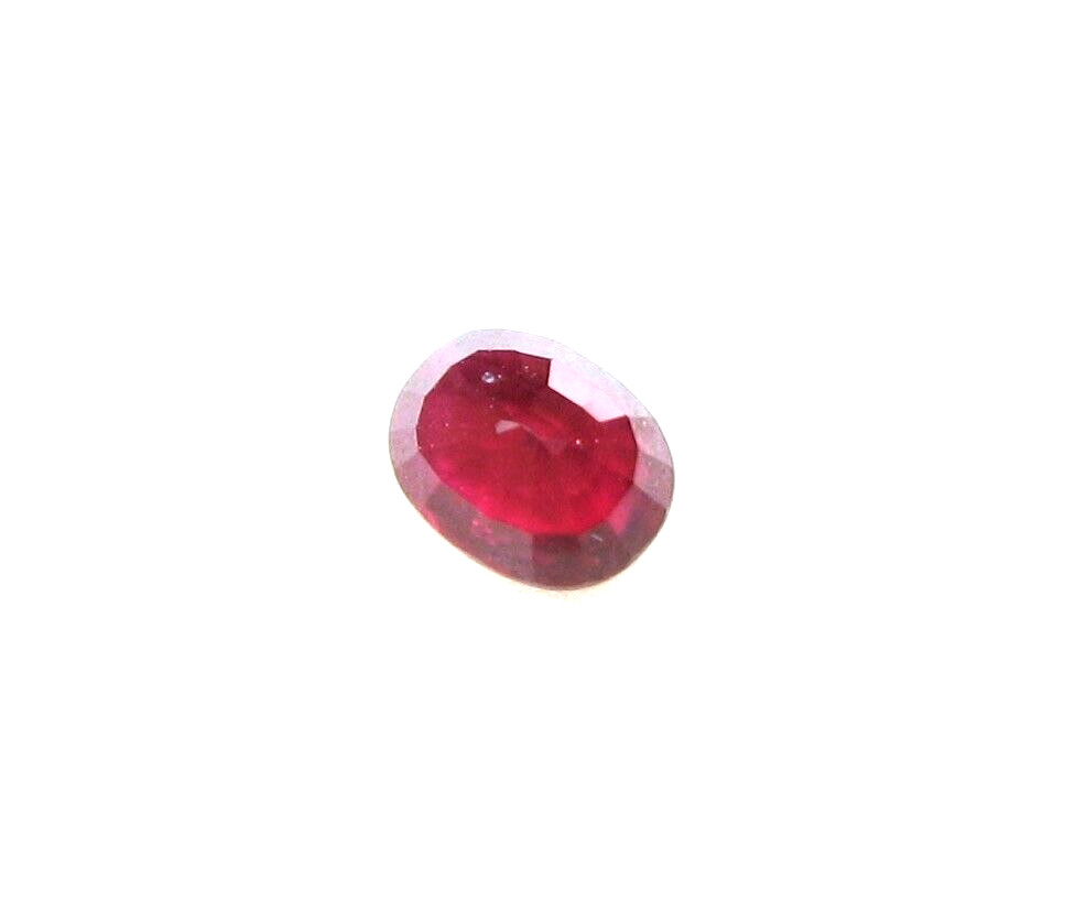 Natural Loose Gem Oval Thai Ruby Cherry Red 1.15 Carats 6.8×5.4×3.5 MM LxWxD