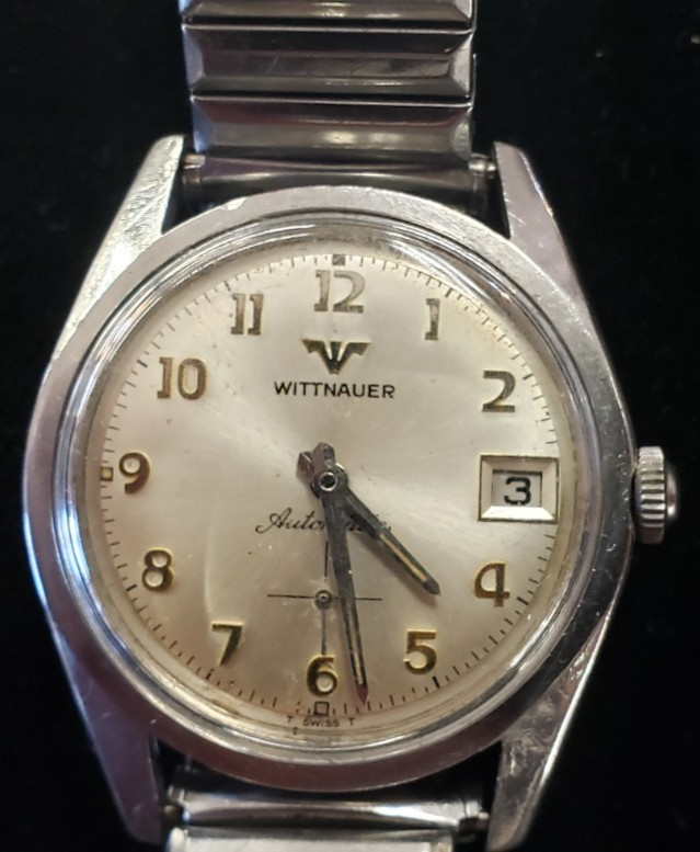 Gents White Wittnauer C11ka Automatic Date Cleand OILED Serviced. New Stem.