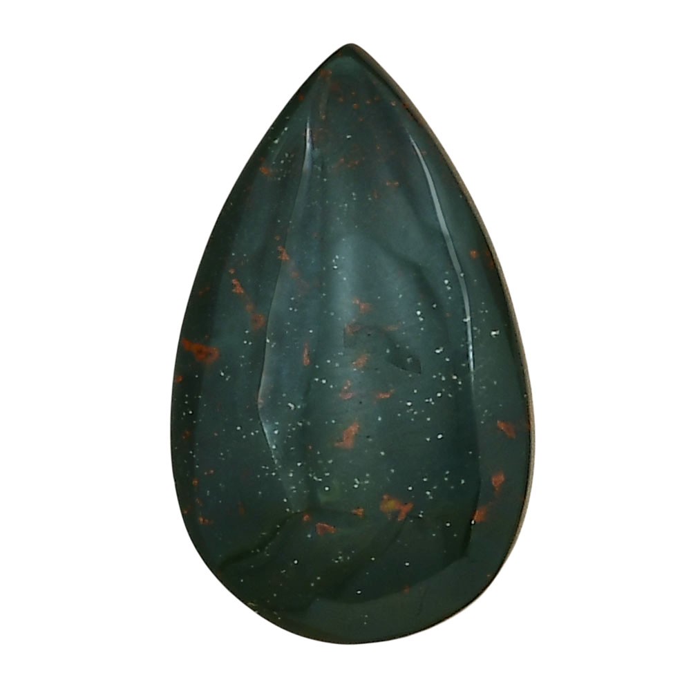 Natural Blood Stone 28.5×17.35×5 mm Pear Shape Polished Gemstone LS02170-32