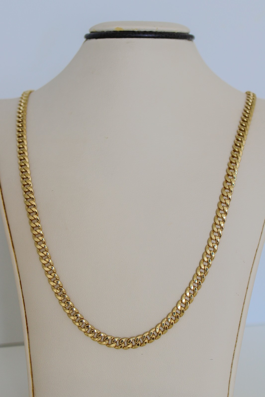 14k SOLID Gold Miami Cuban Curb Link 5mm Chain Necklace 22″, Unisex Adult 585