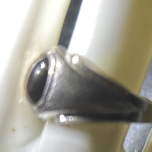 Vintage Large Oval TIGER EYE Stone .935 Sterling Silver Ring Mens Womens Modern