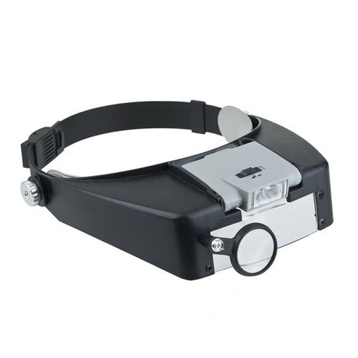 Jewelers Head Headband Magnifier LED Illuminated Visor Magnifying Glasses Loupe