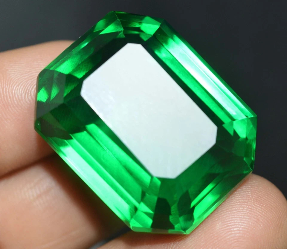 112 Ct Natural Green Emerald Emerald Cut Certified Colombian Loose Gemstone 6AHY