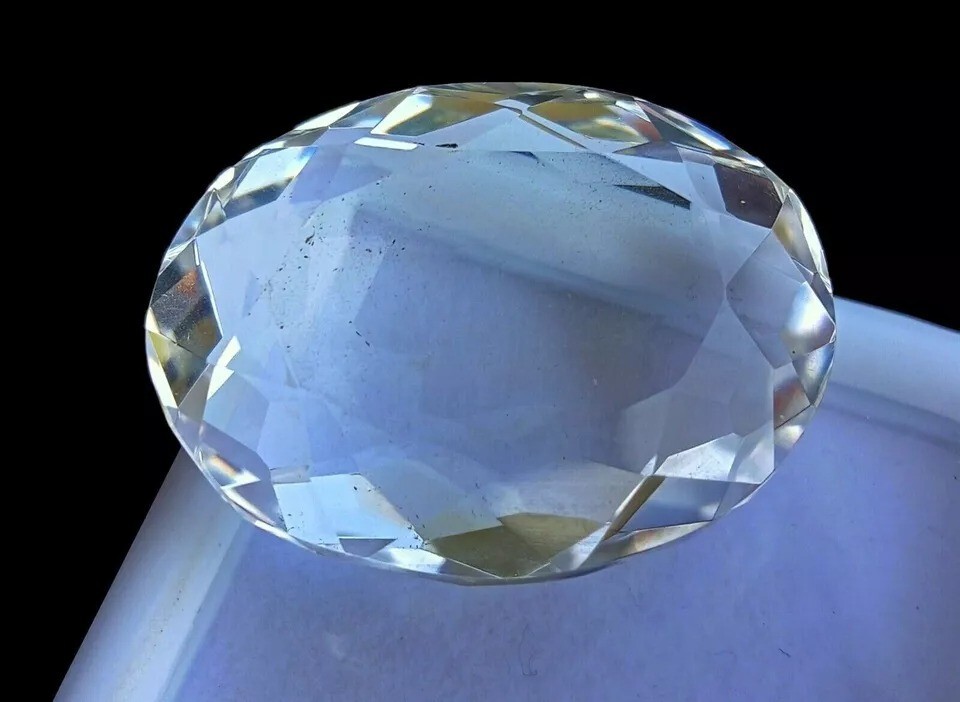 EGL Certified 88.40 Cts Natural Brazilian Oval Cut White Topaz Loose Gemstone