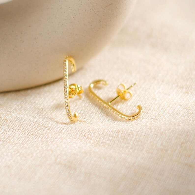 1.00Ctw Round Cut Lab Created Diamond 14K Yellow Gold Plated Silver Stud Earring