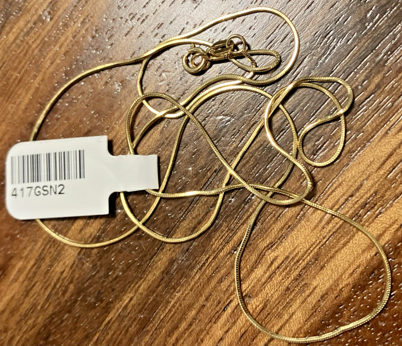 10kt Real Gold Snake Chain Necklace 2grams 20” Brand New with Imperfections 10K