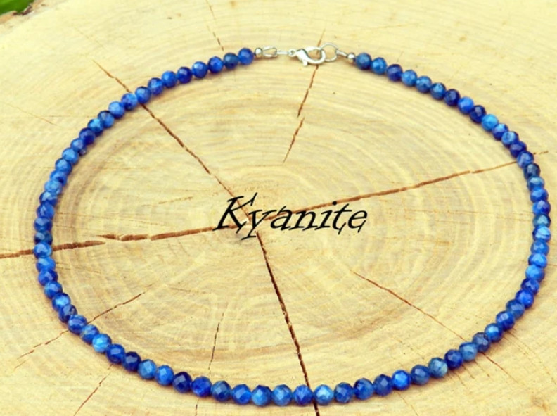 Kyanite Choker Minimalist Necklace Natural Kyanite Stone Dainty Choker Healing